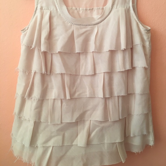 Loft (MP) light pink ruffled blouse - Picture 2 of 4